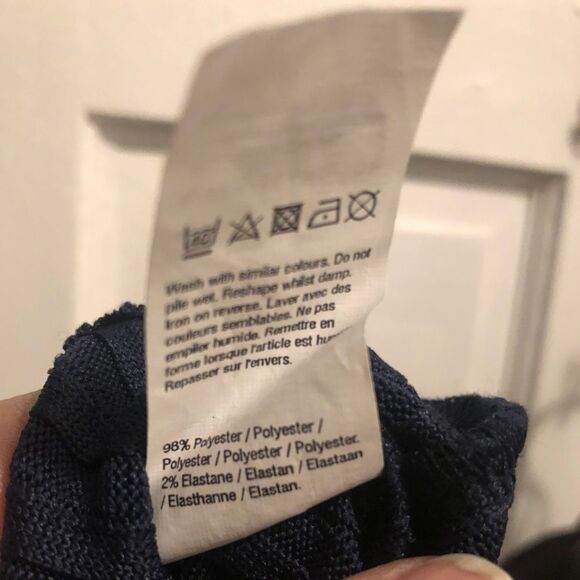 River Island Navy Blue Ribbed Tank Dress - Picture 9 of 9